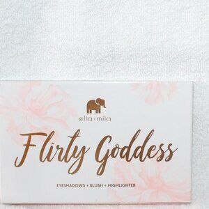 ELLA AND MILA FLIRTY GODDESS EYESHADOWS, BLUSH, AND HIGHLIGHTER-NEW